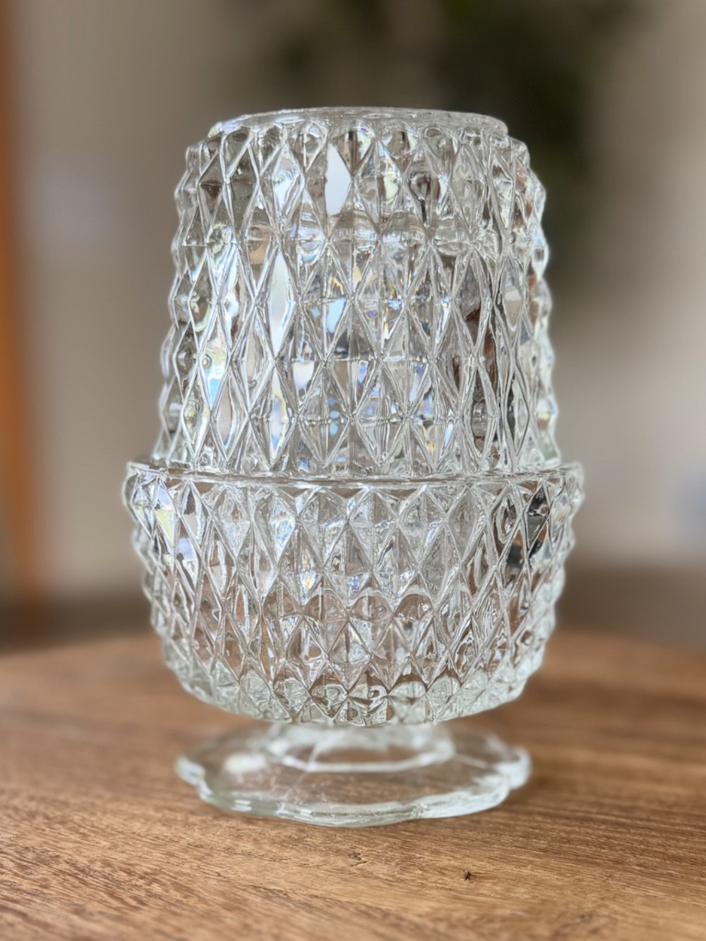 Clear Diamond Point Fairy Lamp